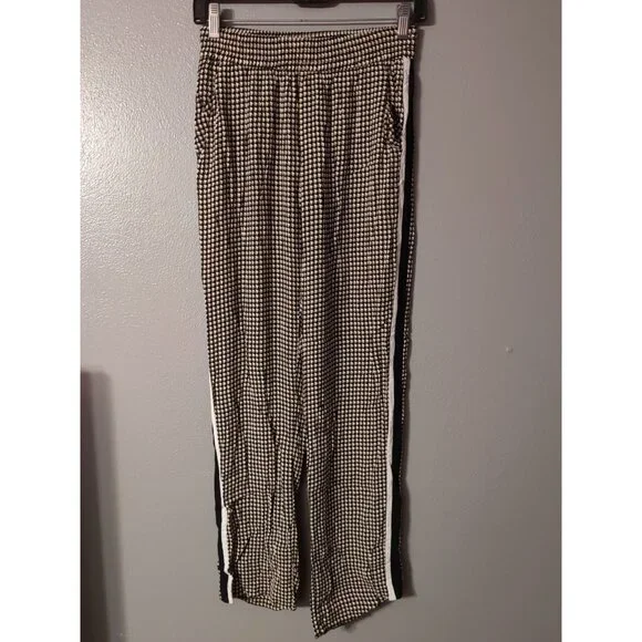 Zara Geometric Print Women's Pull On Pants Size M Pockets READ - Picture 2 of 11